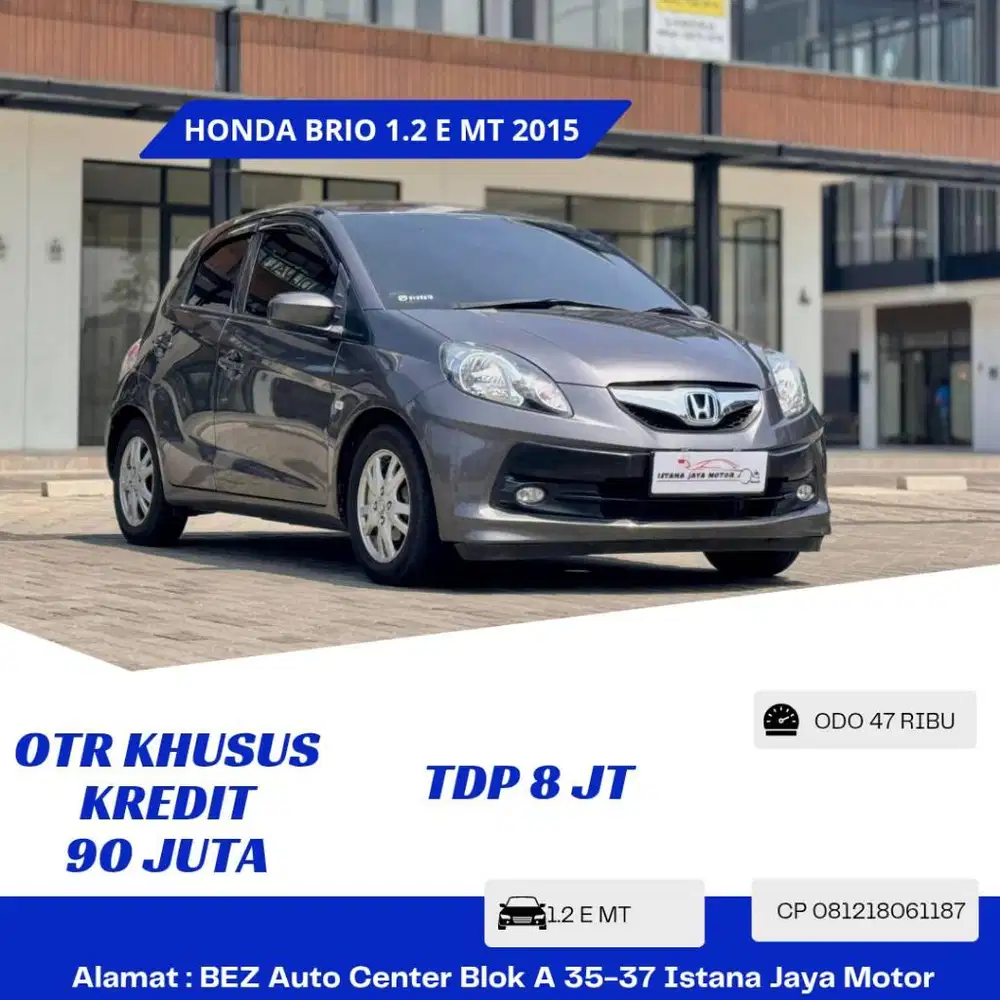 Km 47rb Honda Brio 1.2 E MT 2015 Abu