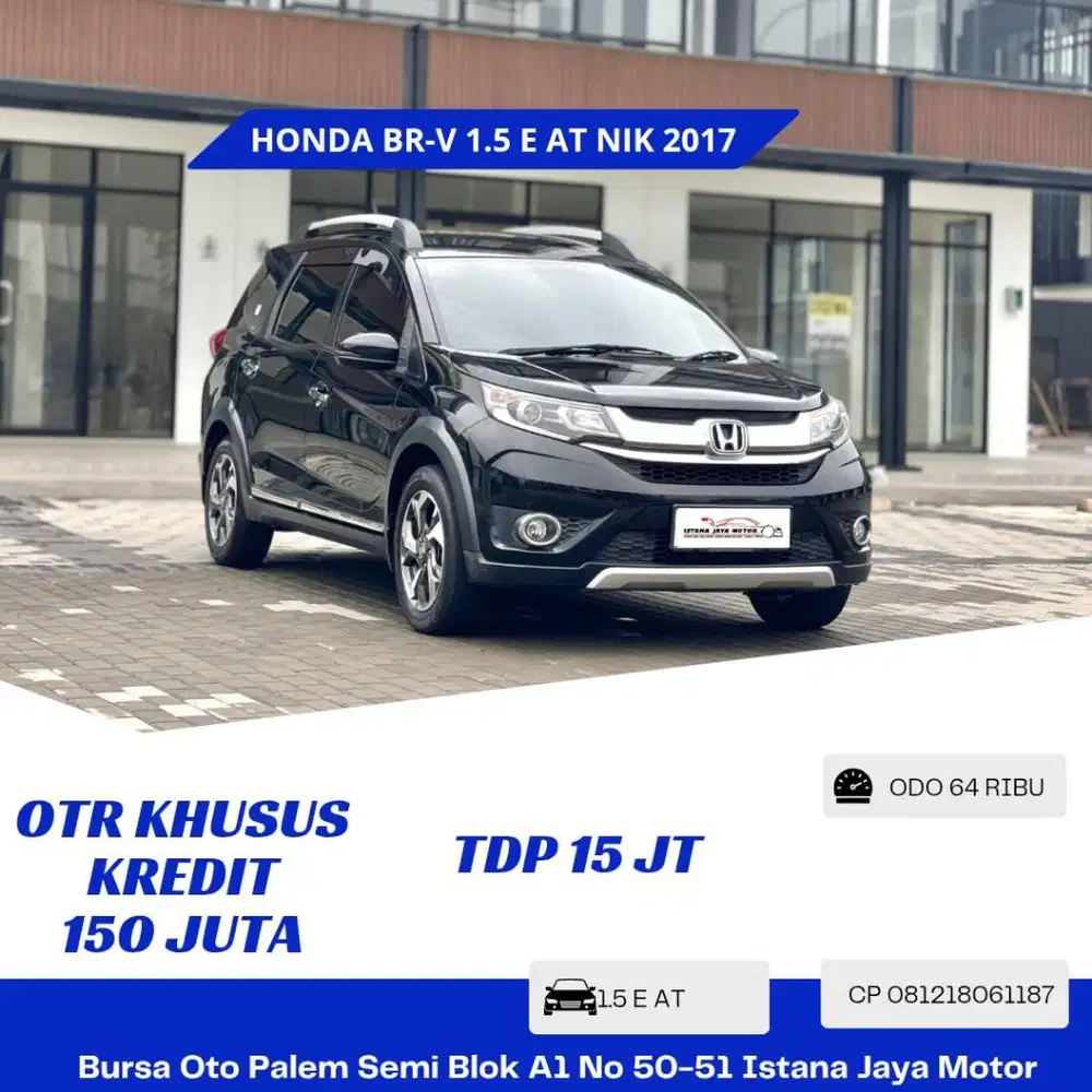 GARANSI 1TH Honda BR-V 1.5 E AT NIK 2017 Hitam