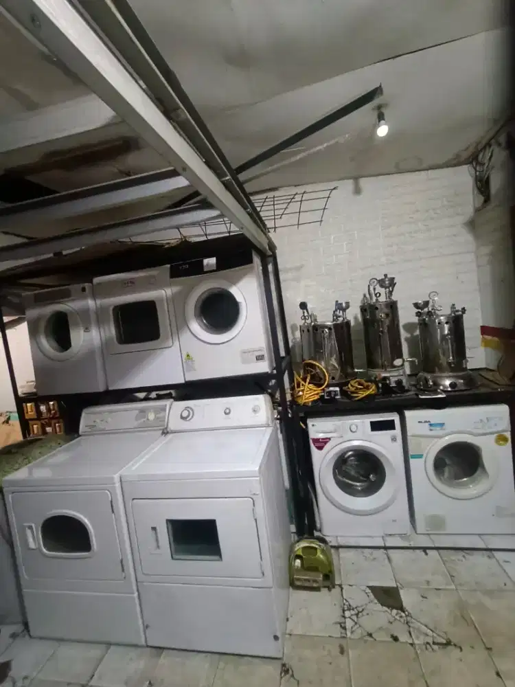 Mesin pengering dryer dan boiler setrika uap