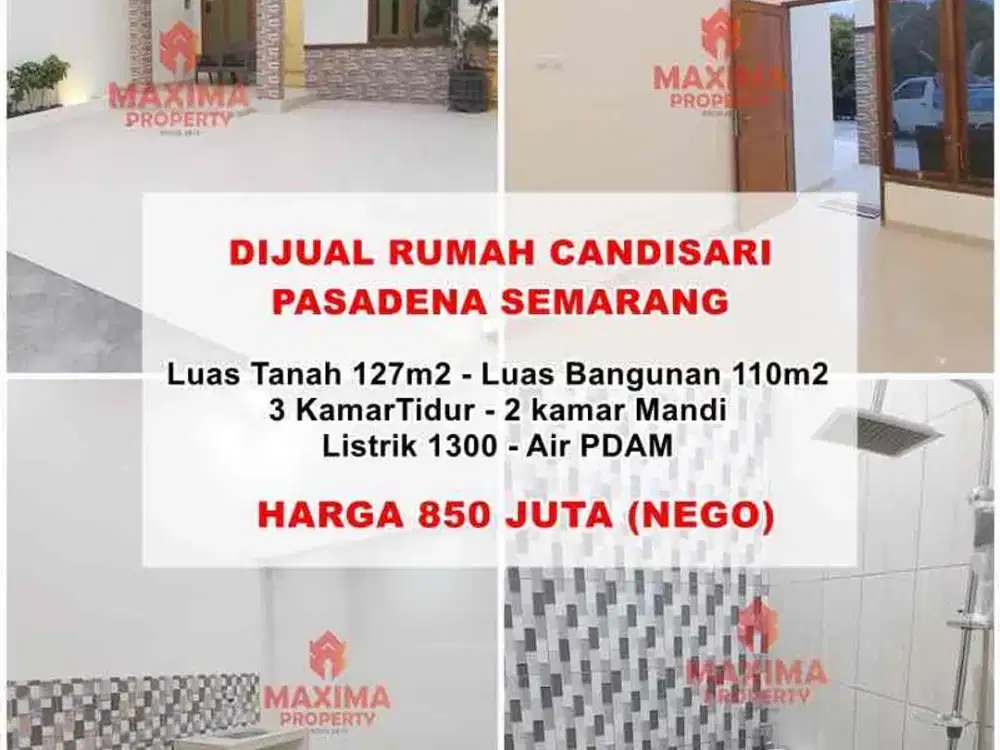 jaul rumah bagus dan baru di candisari pasadena semarang