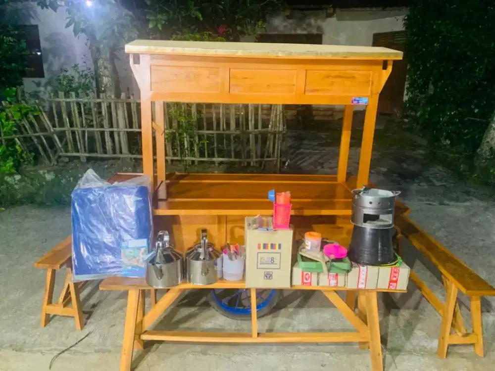 Jual Gerobak Angkringan, Bakso, Mie Ayam, Bubur, Sate, Soto, Pecel dll
