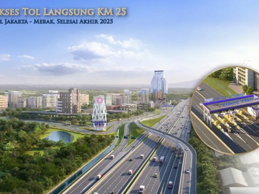 RUKO HADAP BOULEVAR DI PARAMOUNT PETALS CALICO GRANDE DEKAT TOL KM 25
