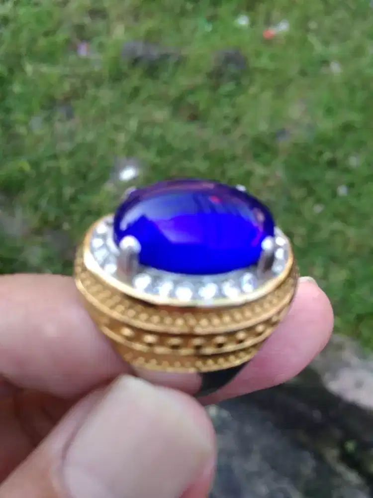 Jual Cincin Blue Sapphire Srilangka Jumbo