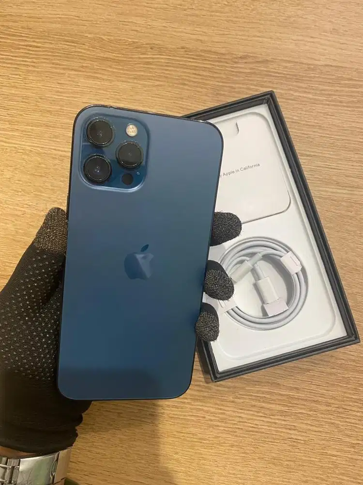 IPhone 12 Pro Max 128GB Fullset Ex Resmi iBOX Normal Pemakaian