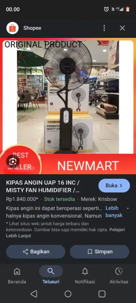 Kipas uap krisbow