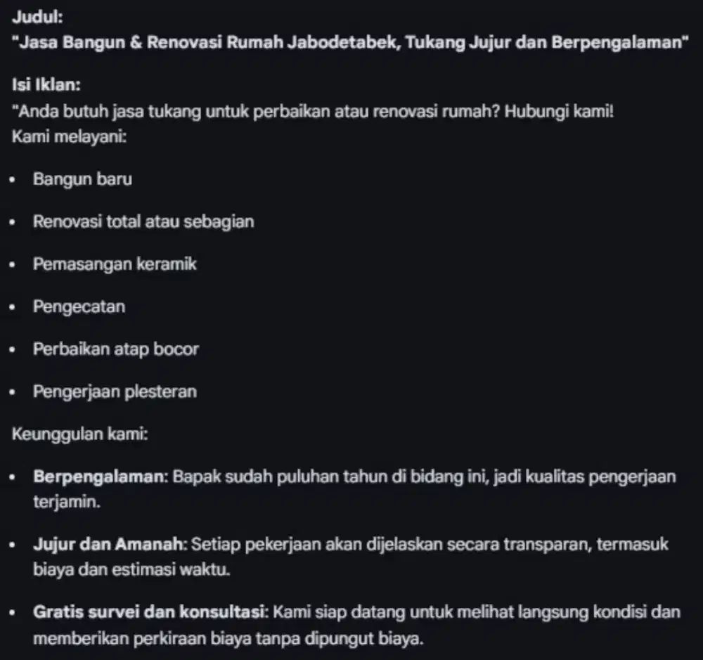 Jasa Perbaikan dan Renovasi Rumah Professional
