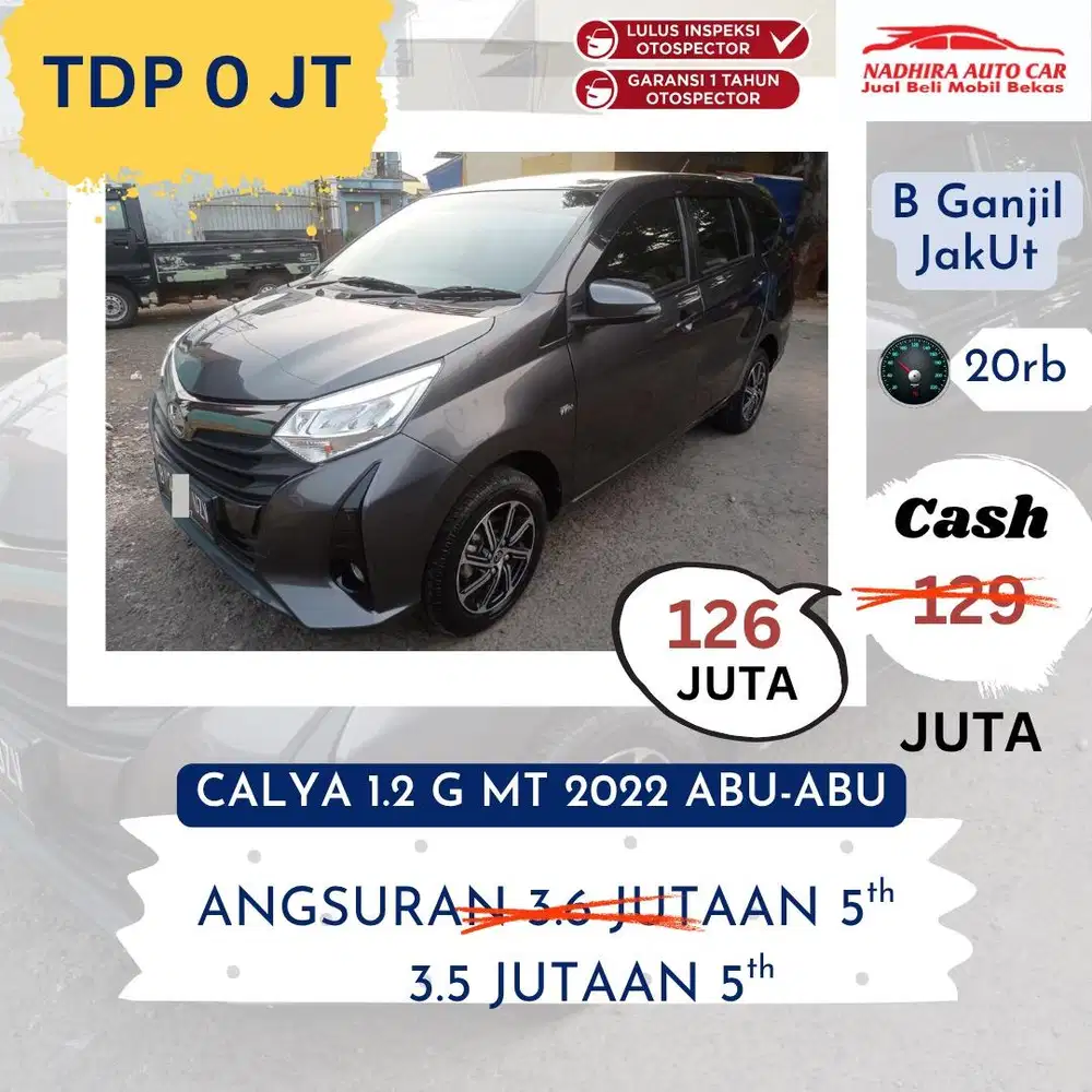 Promo TDP 0 Rupiah Calya 1.2 G MT 2022 Abu-abu
