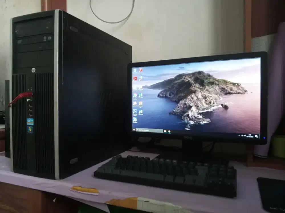 Pc HP fullset (intel core i5 + ram 8gb + monitor 19inch) siap pakai