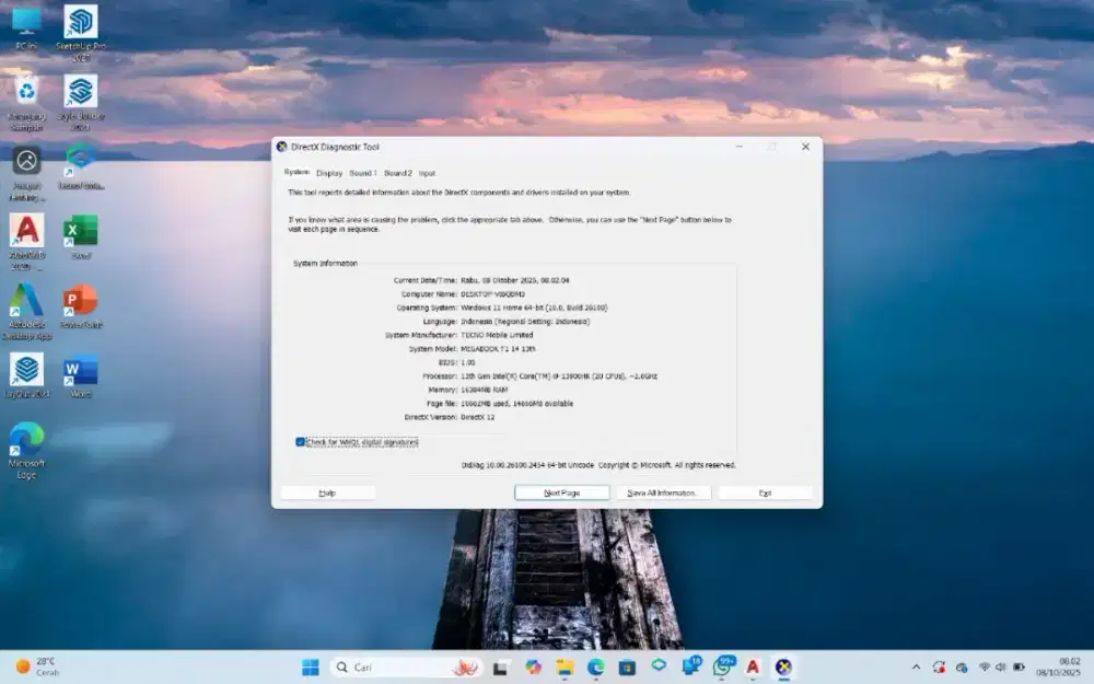TECNO MEGABOOK T1 14 I9 13900HK 16gb 512gb 14.0wuxga 100%srgb 75WH