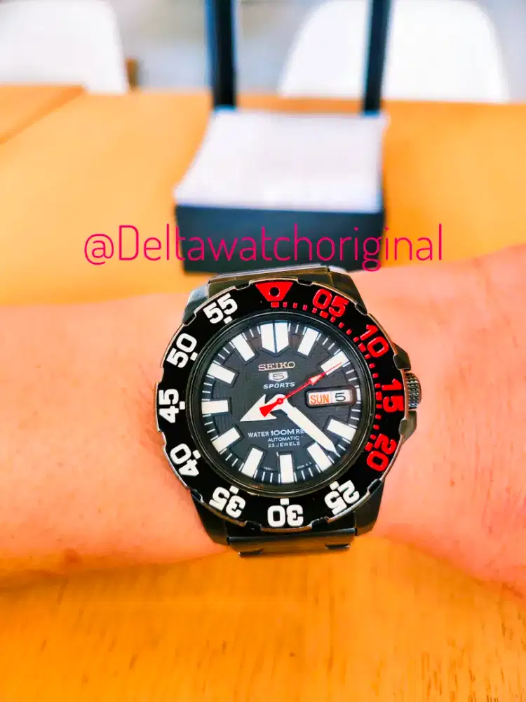 Seiko 5 Sports SNZF53K1 Babymonster Fullblack Automatic All Original