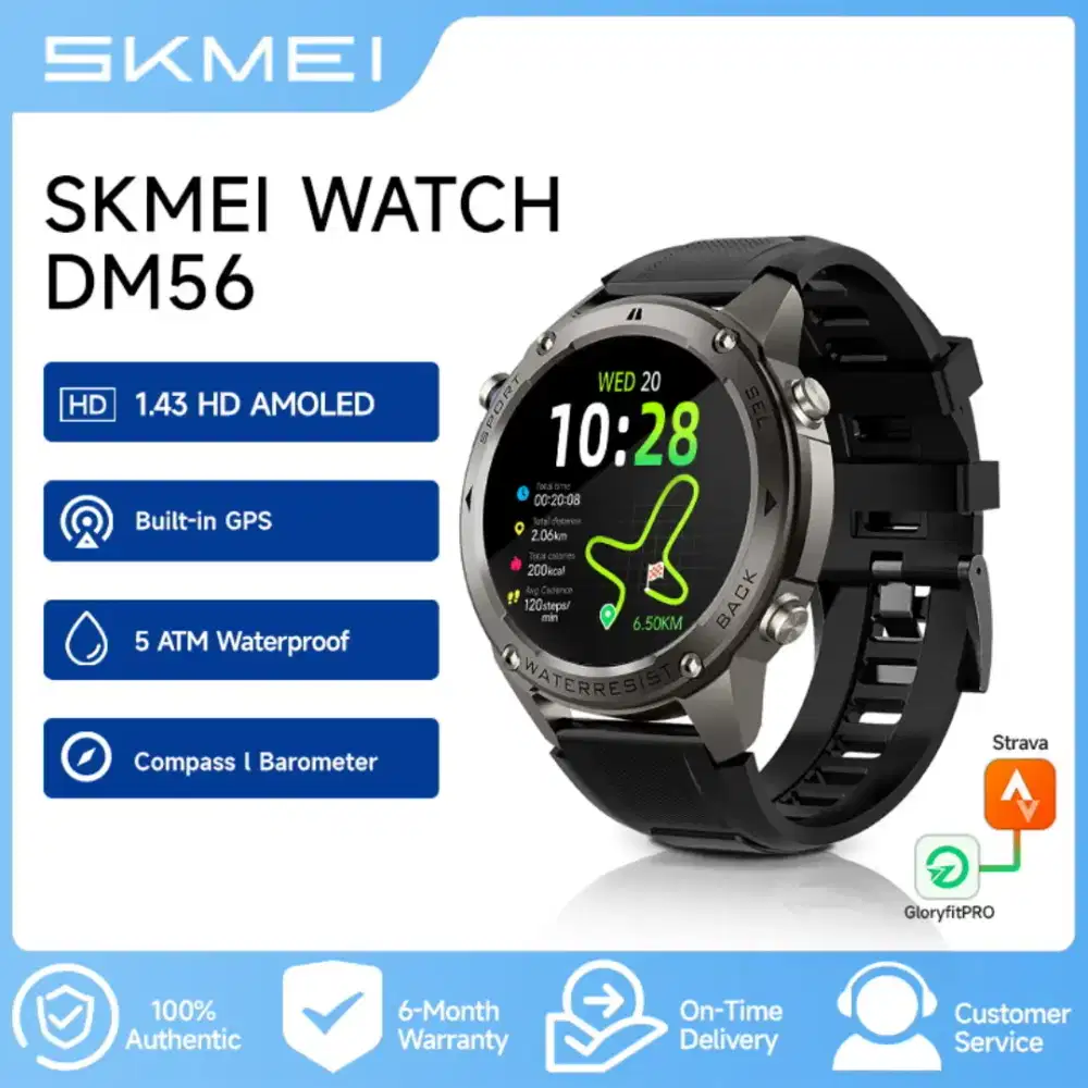 jam tangan sport skmei dm56 100+ olahraga lebih,dan sudah ada GPS nya