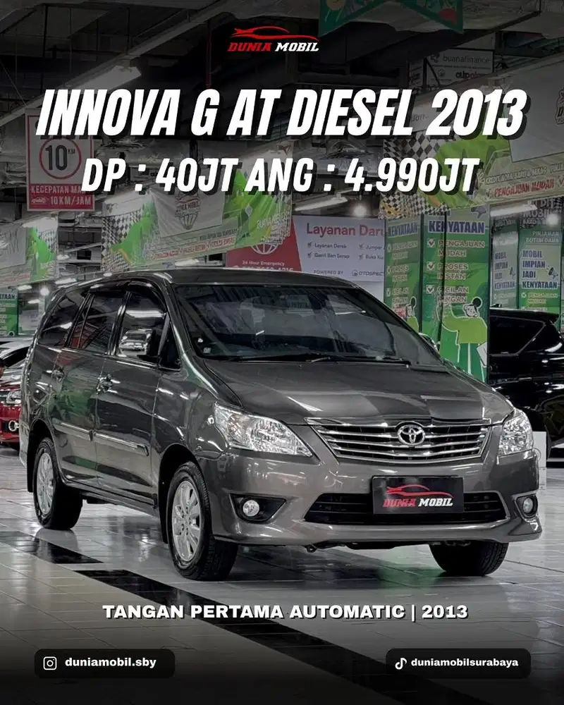 Toyota Innova G AT Diesel 2013 / 2012 Tangan Pertama Solar Barong
