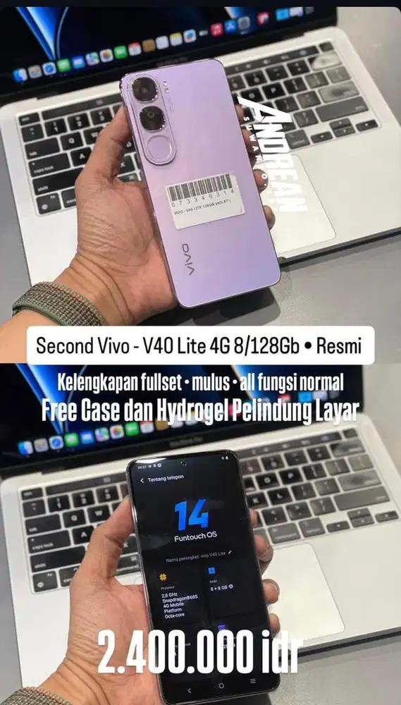 Second Vivo V40 Lite 4G 8/128 gb resmi