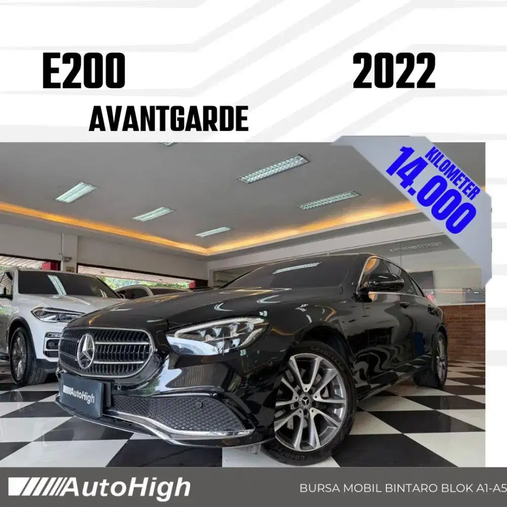 DP10% [Km14.000] E200 Avantgarde 2022 Black Reg 2023 #AUTOHIGH