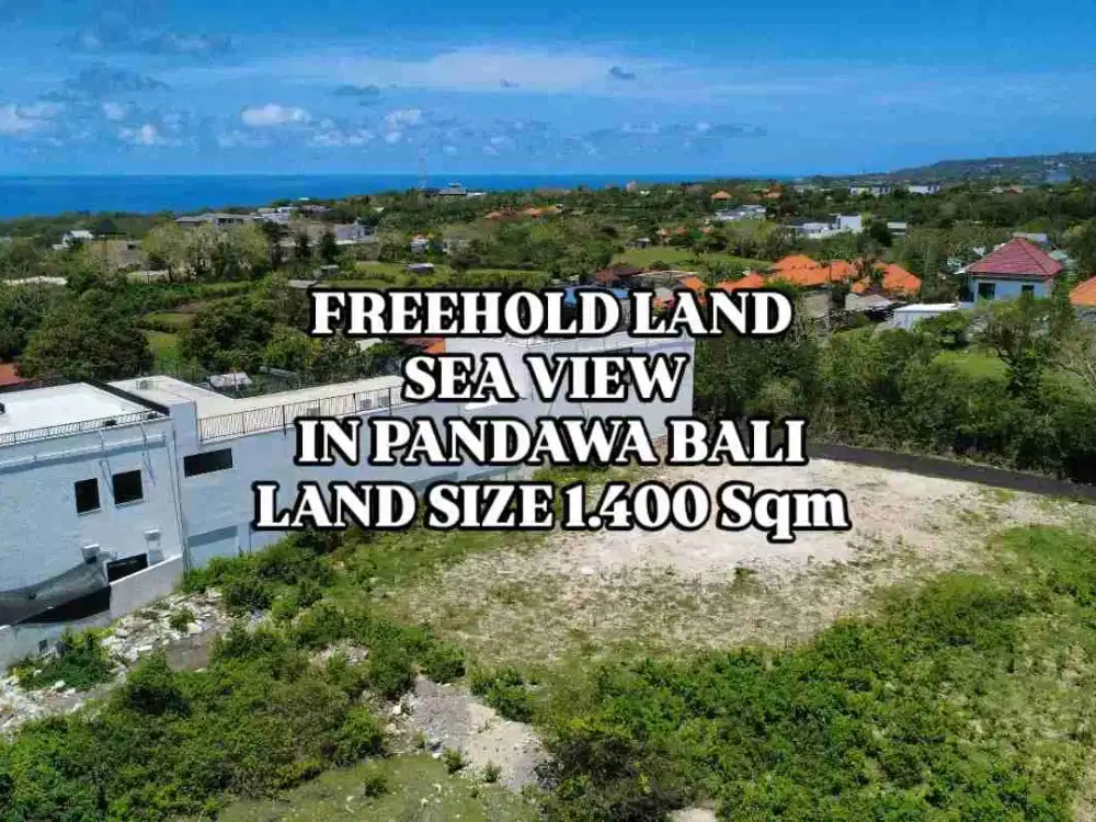 Tanah Sea View 6 Menit dari Pantai di Kutuh Ungasan Kuta Selatan Bali