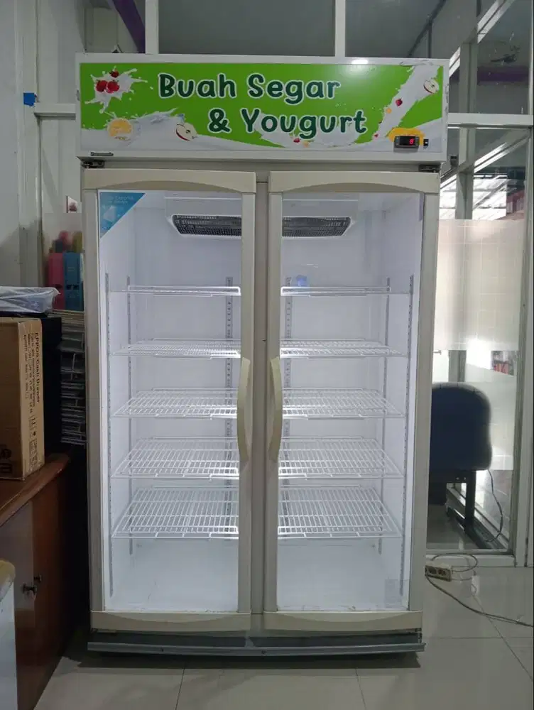 Freezer sleding kaca RSA 213L frozen food eskrim minimarket