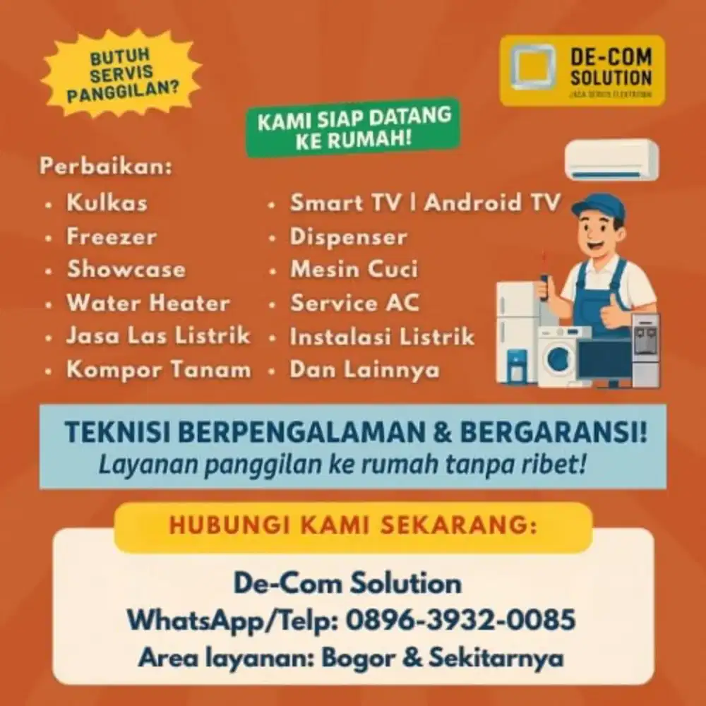 Service Servis Kulkas, Mesin cuci, AC, TV