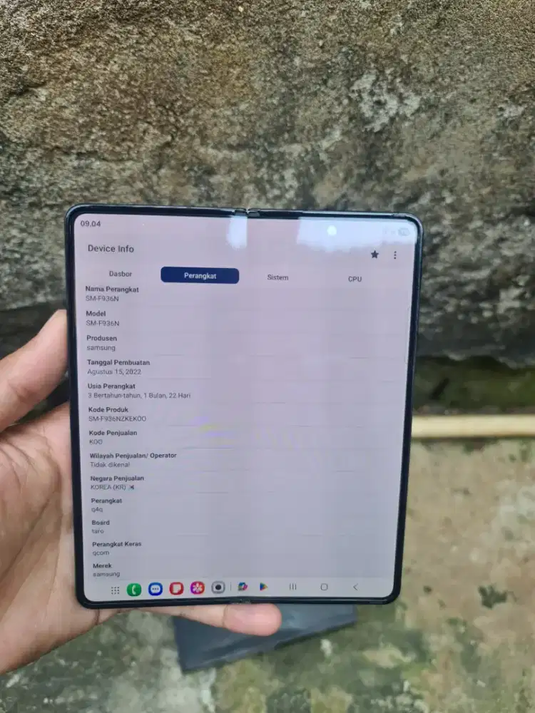 samsung z fold 4 5G fullset ram 12/512 (inter)