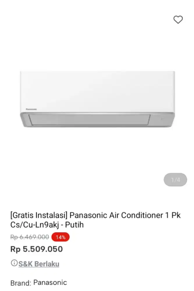 PROMO KREDIT PANASONIC AC 1 PK