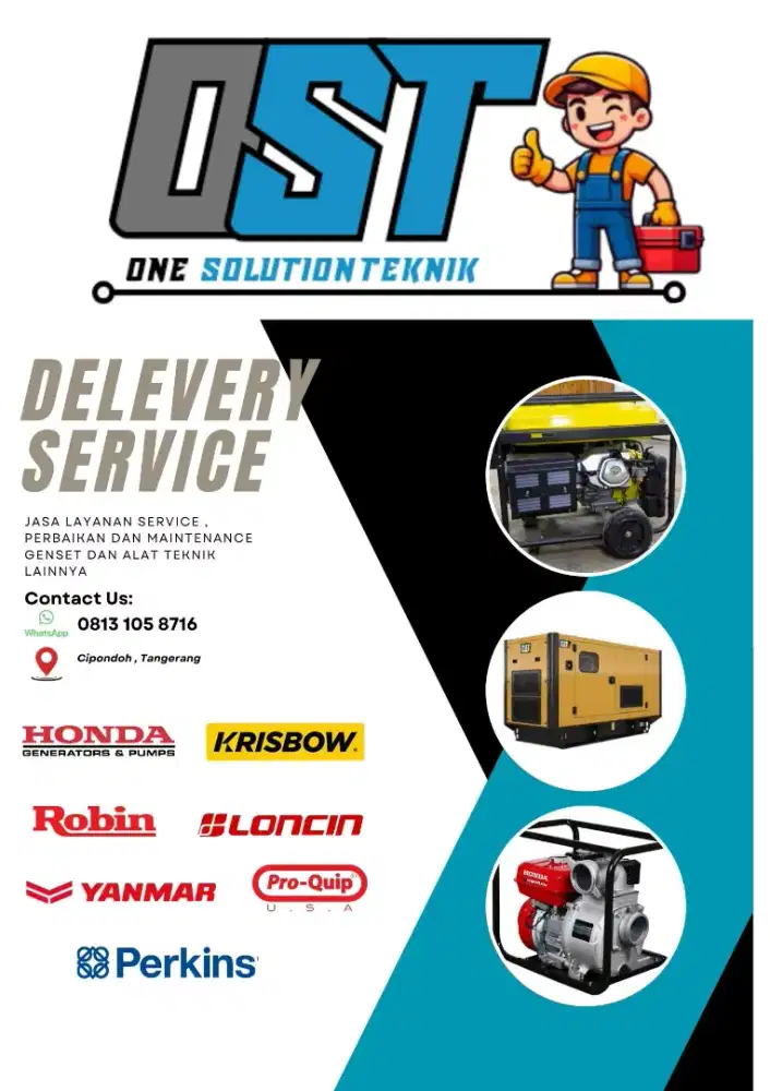Service Genset dan alat teknik panggilan