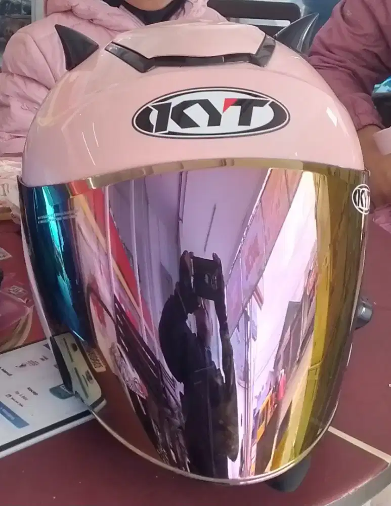 Visor Panjang Lancip Venom _ Warna Pink - KYT Kyoto _ Minus Murah