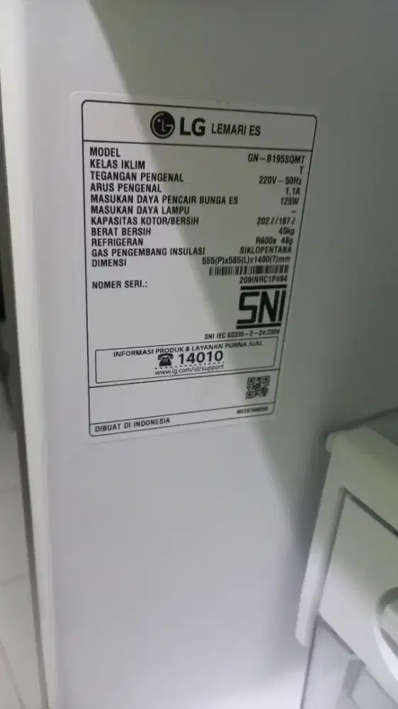 Di jual Kulkas LG 2 Pintu Premium