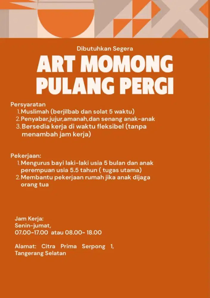 ART Pengasuh Momong PP di Muncul Serpong