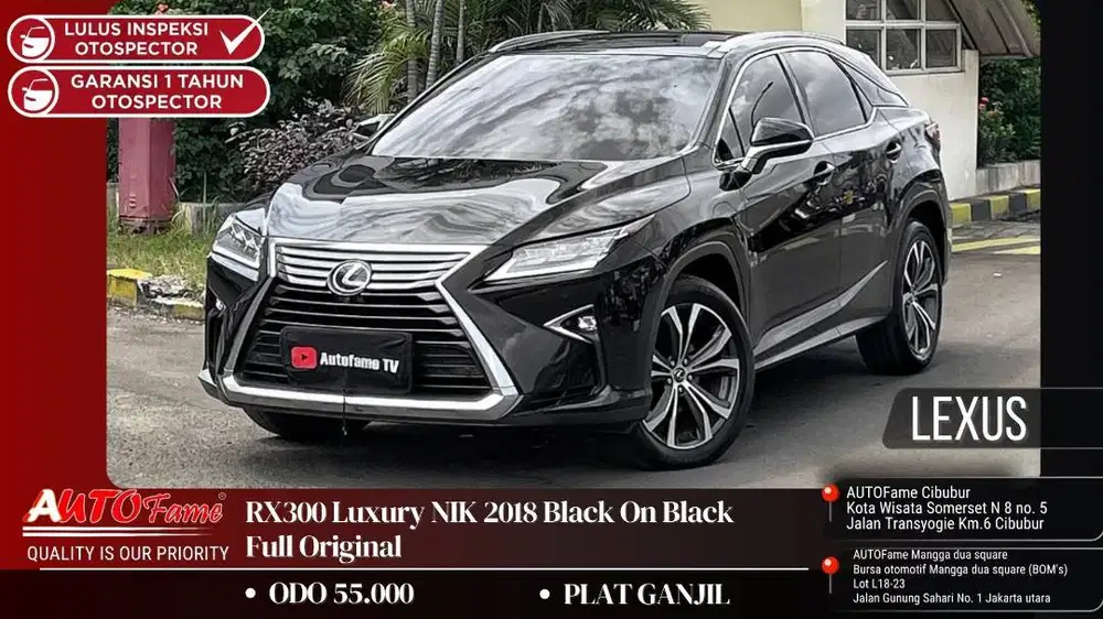 Lexus RX300 Luxury NIK 2018 Black On Black