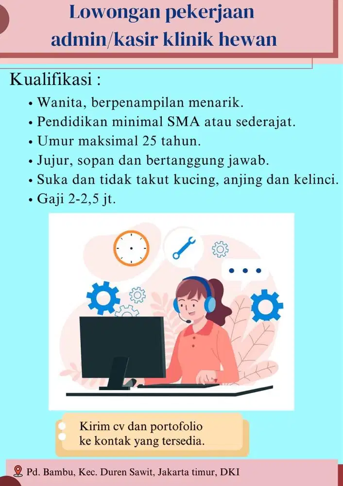 Lowongan admin dan kasir