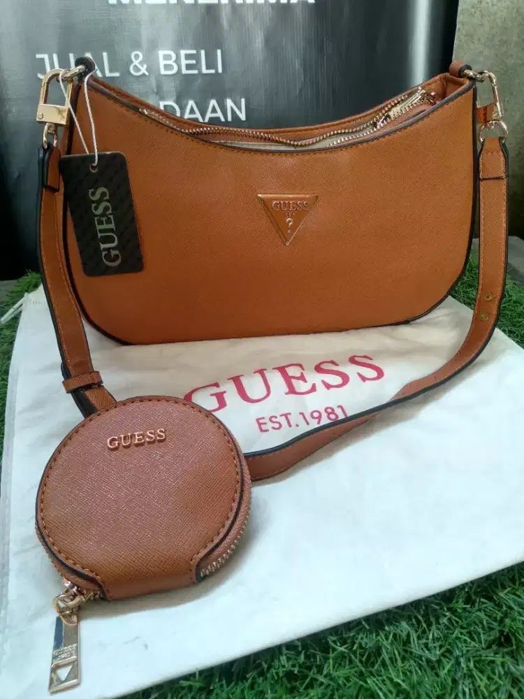 Dijual tas guess leather dapat dompet kecil