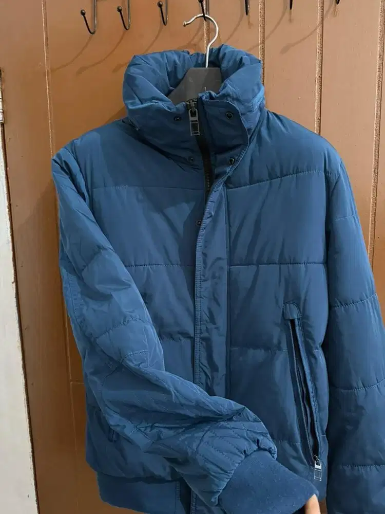 Zara Puffer Jacket Winter LD 112 Biru Kehijauan