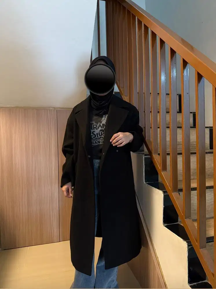 Coat Winter Tebal Black LD 120