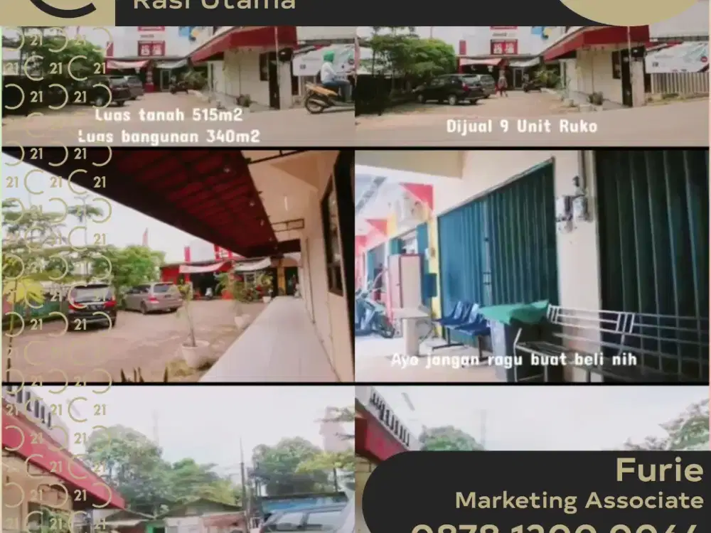 DIJUAL 9 UNIT RUKO DI JALAN RADAR AURI CIMANGGIS DEPOK