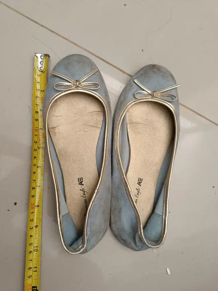 Jeans flats biru pastel