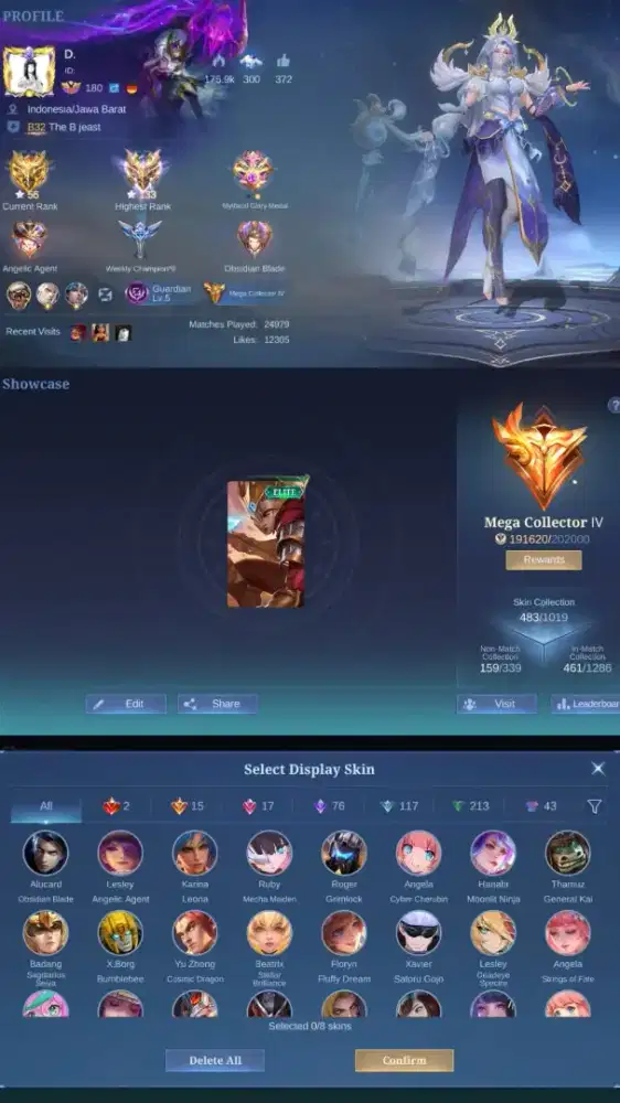 Akun Mobile Legend Semi Sultan