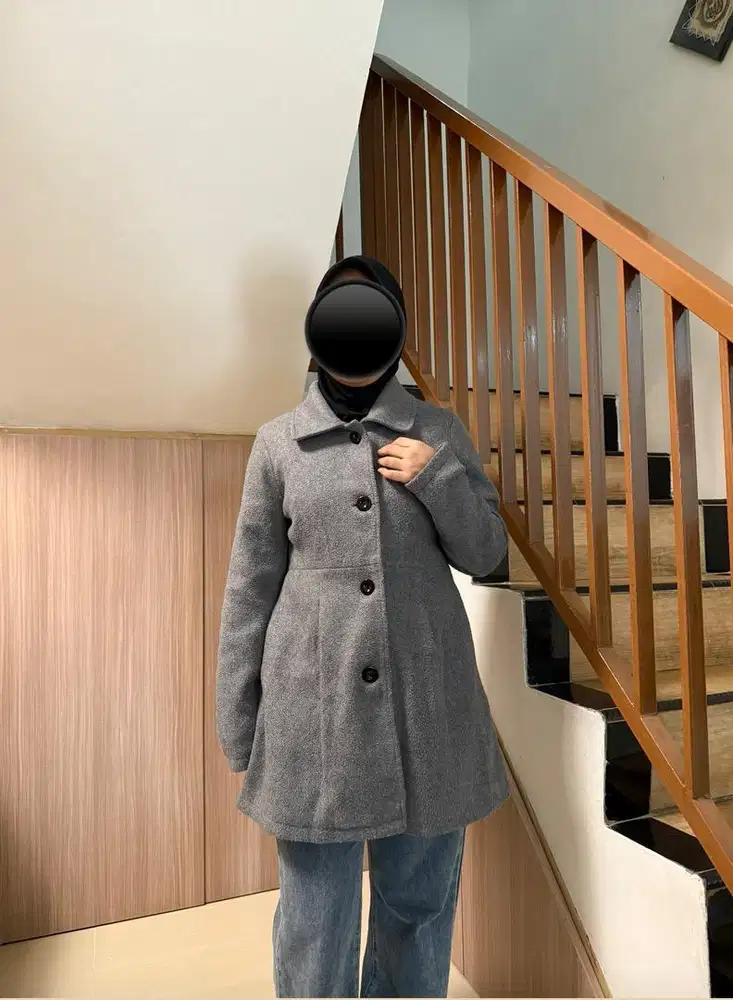 Coat Tebal Lembut Winter LD 105 Abu