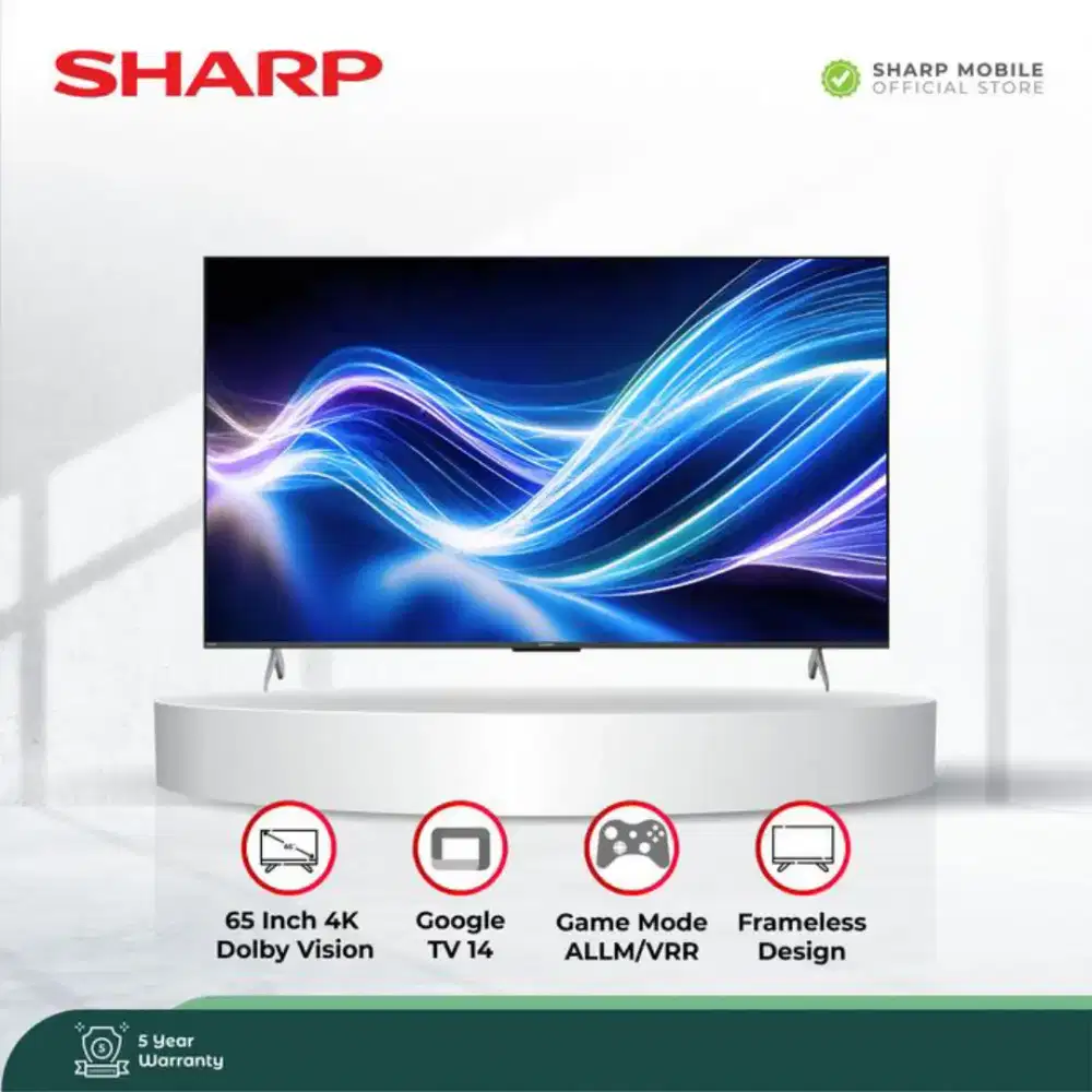 SHARP LED TV 65 inch 4K QLED Google TV 4T-C65HL6500I