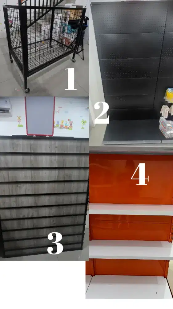 Keranjang bola, rak gondola, rak hotwheels, wall gondola
