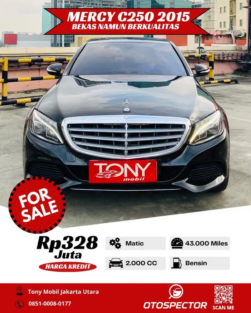 Mercedes Benz C250 W205 Sunroof 2015 Hitam