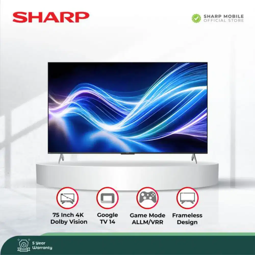 SHARP LED TV 75 inch 4K Google TV 4T-C75HJ6000I