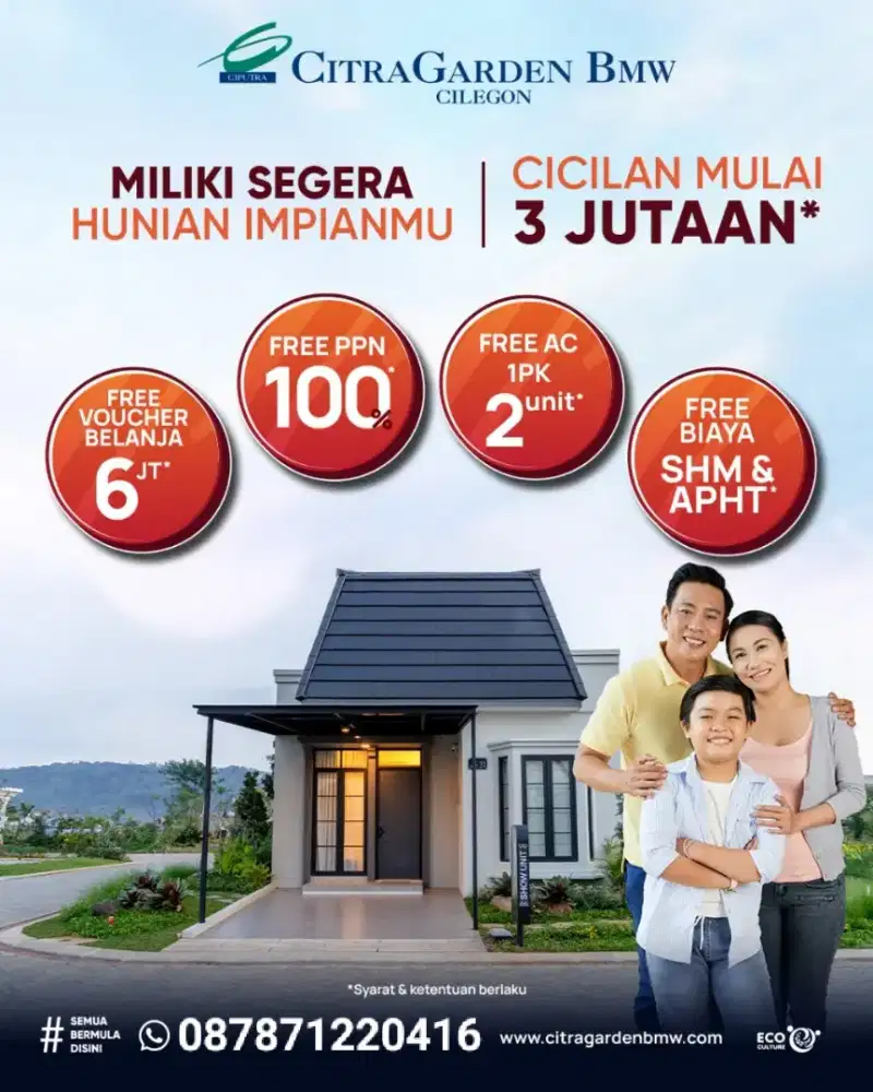 Citra Garden BMW Cilegon booking 5jt langsung akad