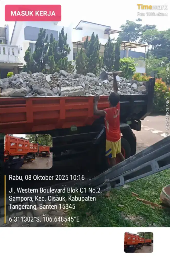 Jasa buang puing tanah
