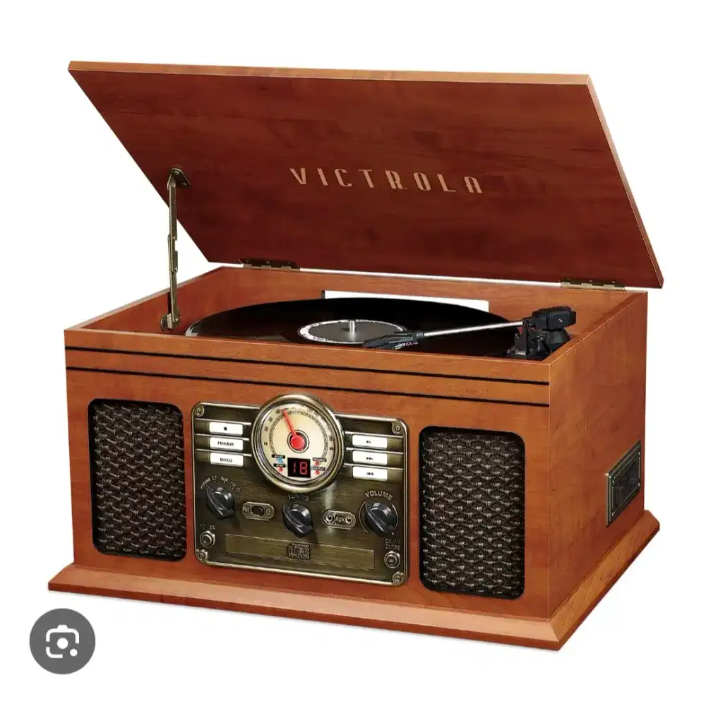 Victrola Quincy 6 in 1 Music Centre Play Vinyl LP CD Cassete Radio