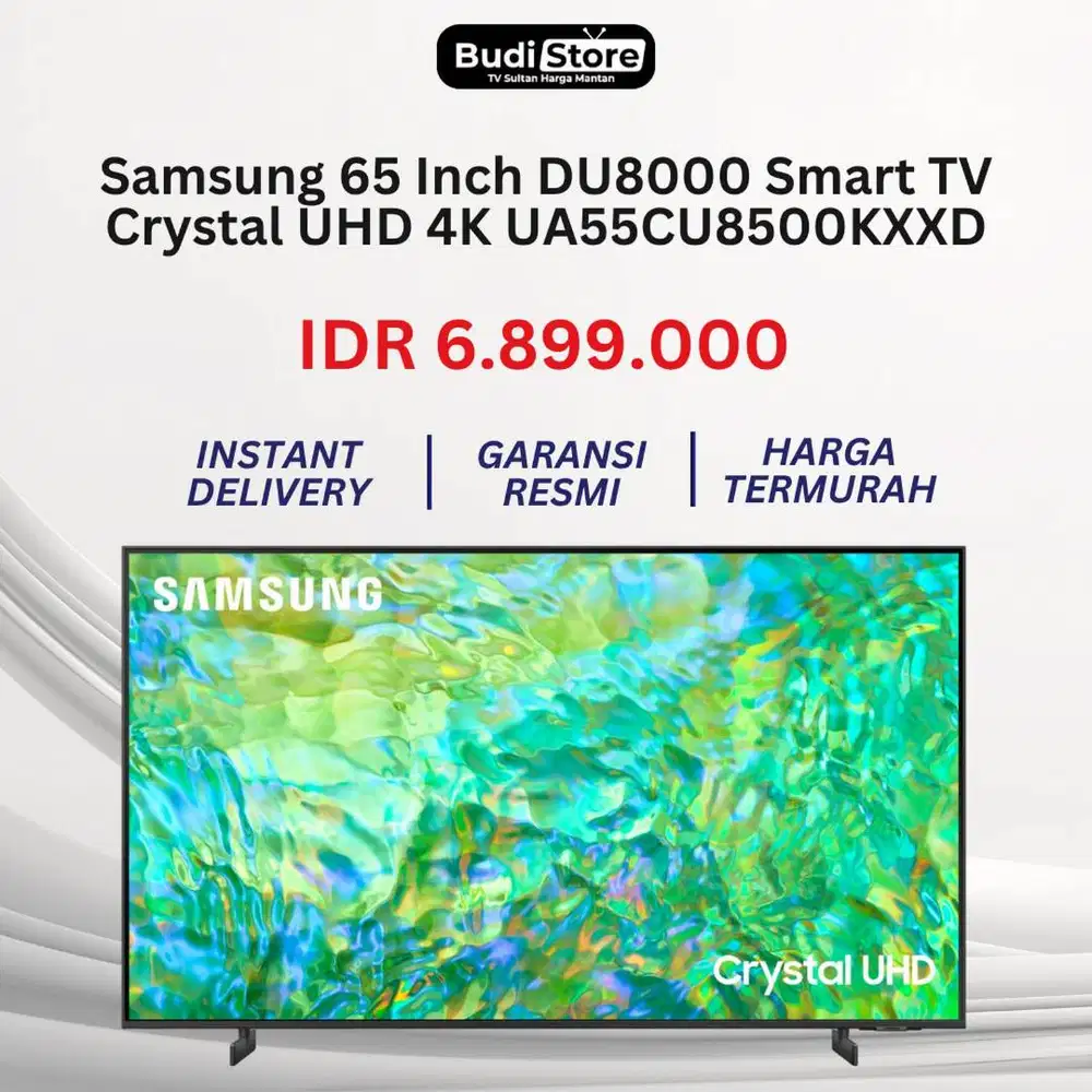 Samsung 65 Inch DU8000 Crystal UHD 4K Smart TV UA65DU8000KXXD