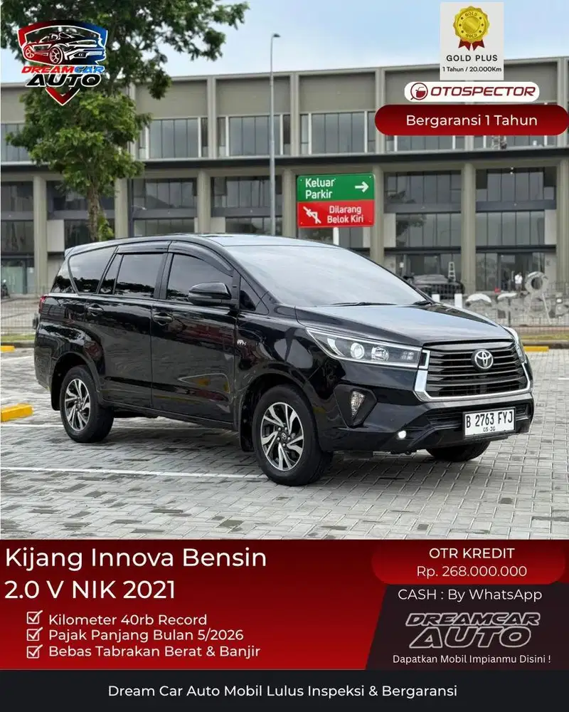 [Km 40Rb] Kijang Innova 2.0 V Nik 2021 Bensin Hitam