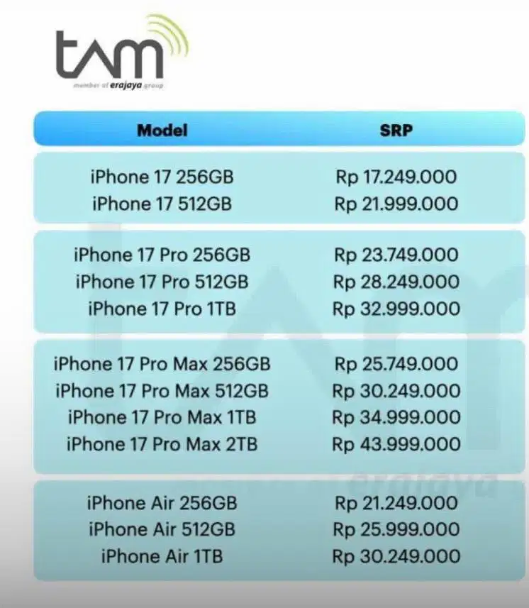 Iphone 17 promax 256 ibox
