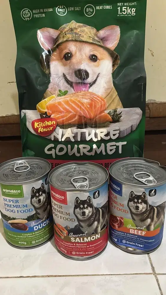 Makanan Anjing Dry & Wet Food Nature Gourmet Animal & Co