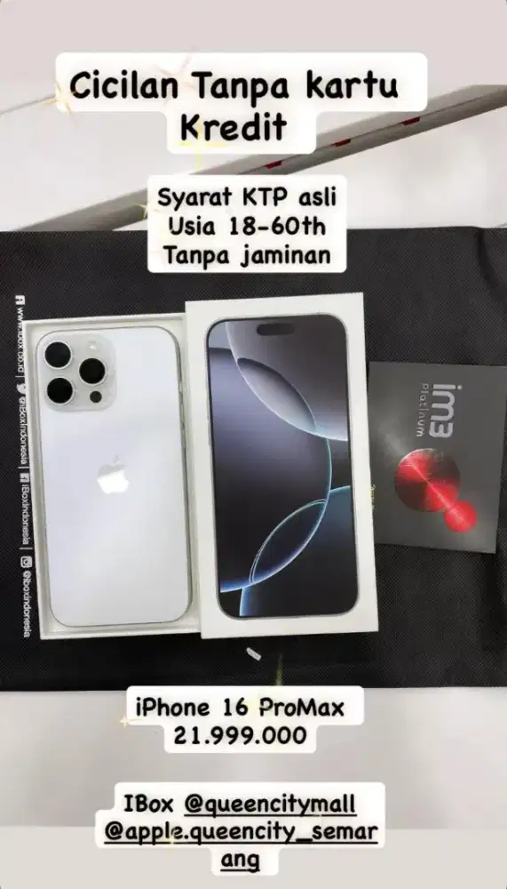 IPHONE 16 PRO MAX CICILAN 0% TANPA KARTU KREDIT