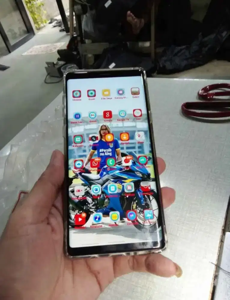 Samsung note 9 ram 6/128 fullset, charger bukan ori, no hf