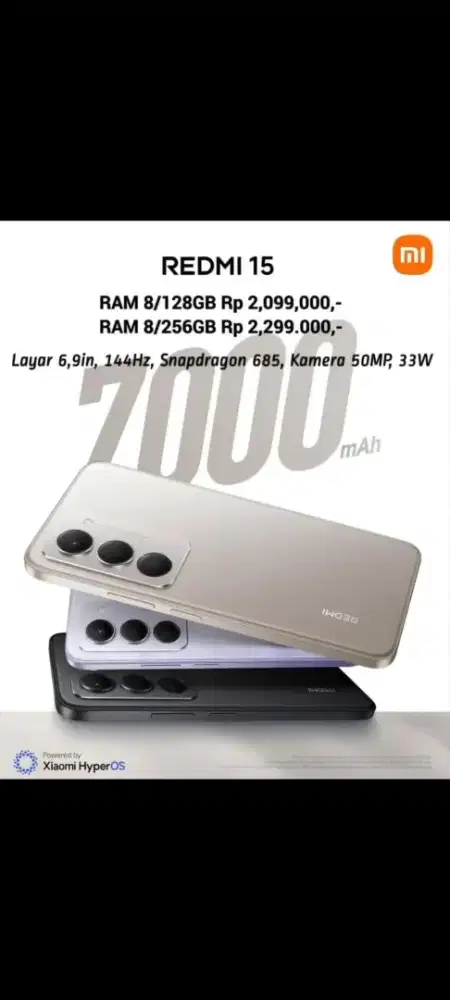REDMI 15 BATERAI BESAR 7000MAH